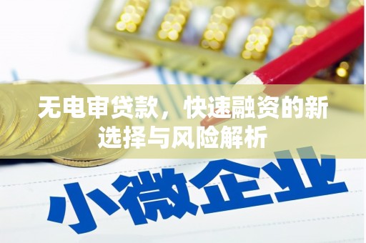 云安无电审贷款，快速融资的新选择与风险解析