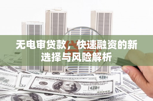 云安无电审贷款，快速融资的新选择与风险解析