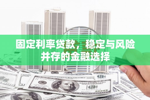 云安固定利率贷款，稳定与风险并存的金融选择