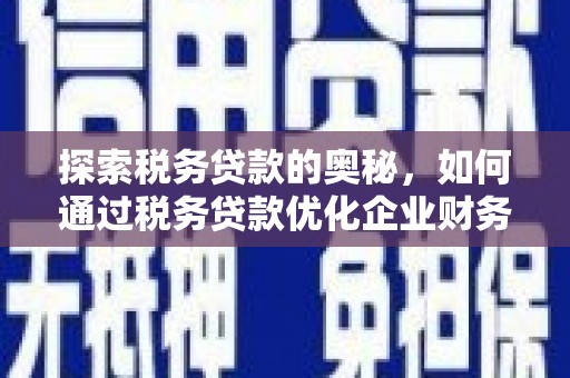 云安探索税务贷款的奥秘，如何通过税务贷款优化企业财务