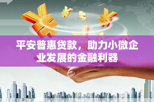 云安平安普惠贷款，助力小微企业发展的金融利器