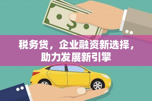 云安税务贷，企业融资新选择，助力发展新引擎