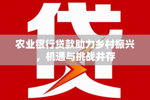 云安农业银行贷款助力乡村振兴，机遇与挑战并存