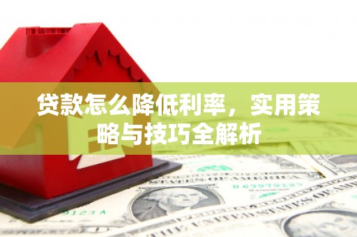 云安贷款怎么降低利率，实用策略与技巧全解析